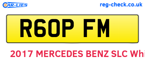 R60PFM are the vehicle registration plates.