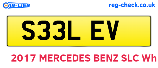 S33LEV are the vehicle registration plates.