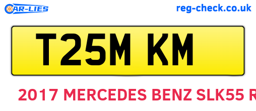 T25MKM are the vehicle registration plates.
