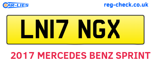 LN17NGX are the vehicle registration plates.