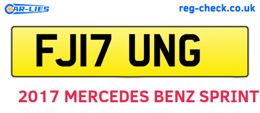 FJ17UNG are the vehicle registration plates.