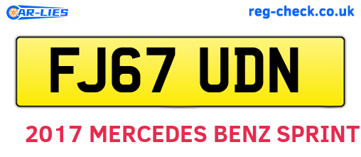 FJ67UDN are the vehicle registration plates.