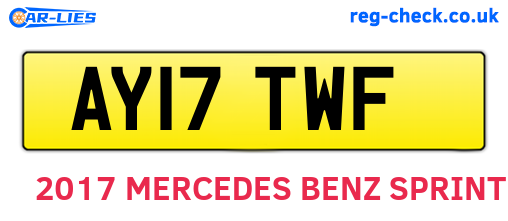 AY17TWF are the vehicle registration plates.