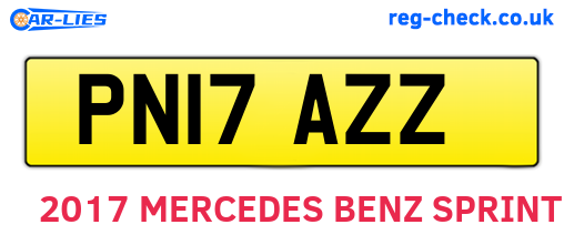 PN17AZZ are the vehicle registration plates.