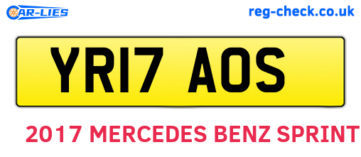 YR17AOS are the vehicle registration plates.
