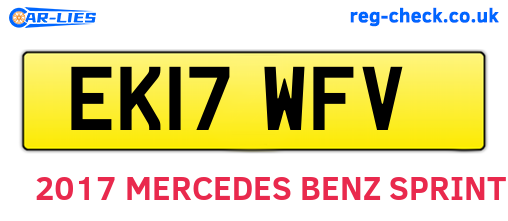 EK17WFV are the vehicle registration plates.