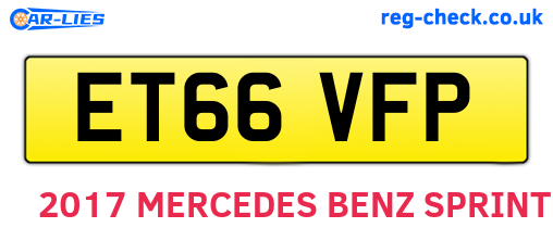 ET66VFP are the vehicle registration plates.