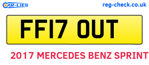FF17OUT are the vehicle registration plates.