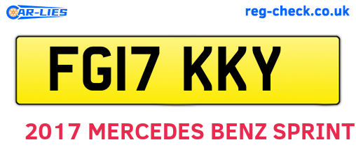 FG17KKY are the vehicle registration plates.