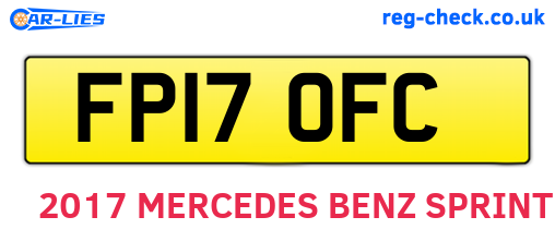 FP17OFC are the vehicle registration plates.