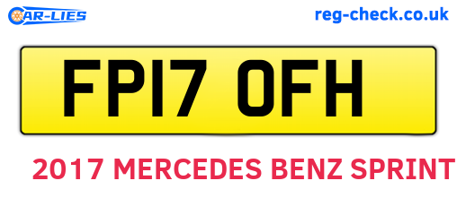 FP17OFH are the vehicle registration plates.