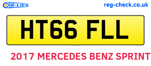 HT66FLL are the vehicle registration plates.