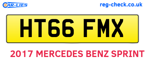 HT66FMX are the vehicle registration plates.