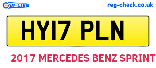 HY17PLN are the vehicle registration plates.
