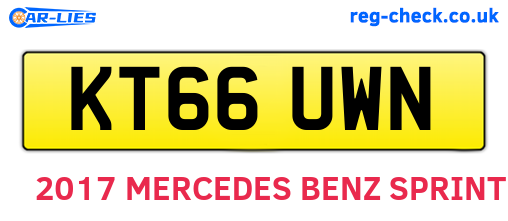 KT66UWN are the vehicle registration plates.