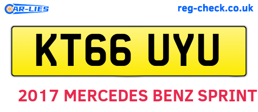 KT66UYU are the vehicle registration plates.