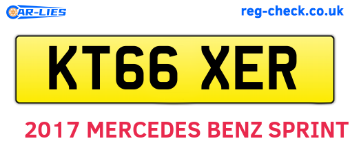 KT66XER are the vehicle registration plates.