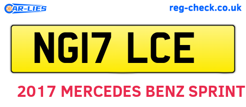 NG17LCE are the vehicle registration plates.