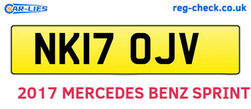 NK17OJV are the vehicle registration plates.