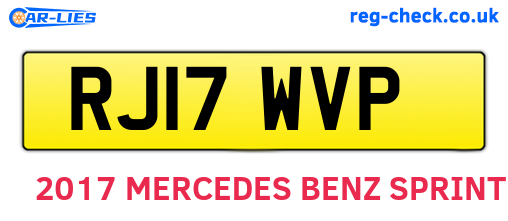 RJ17WVP are the vehicle registration plates.