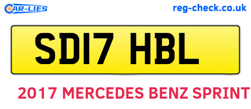 SD17HBL are the vehicle registration plates.