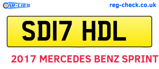 SD17HDL are the vehicle registration plates.