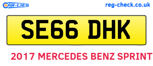 SE66DHK are the vehicle registration plates.