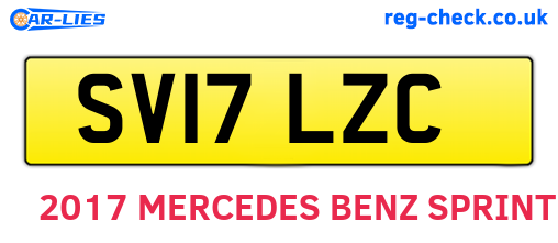 SV17LZC are the vehicle registration plates.