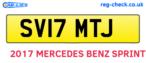 SV17MTJ are the vehicle registration plates.