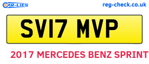 SV17MVP are the vehicle registration plates.