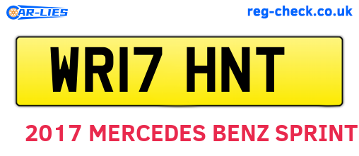 WR17HNT are the vehicle registration plates.