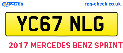 YC67NLG are the vehicle registration plates.