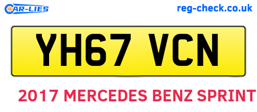 YH67VCN are the vehicle registration plates.