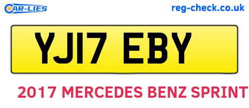 YJ17EBY are the vehicle registration plates.