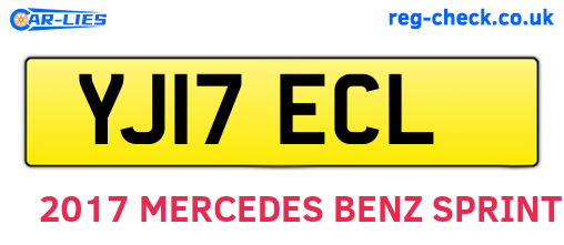 YJ17ECL are the vehicle registration plates.