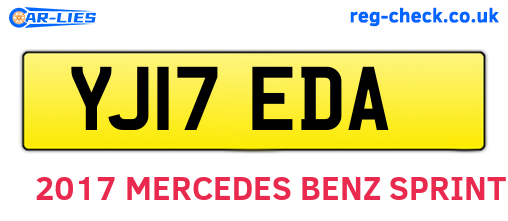 YJ17EDA are the vehicle registration plates.
