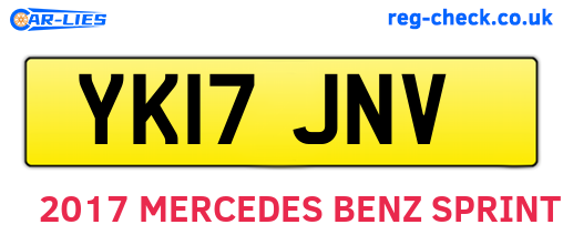 YK17JNV are the vehicle registration plates.