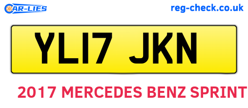 YL17JKN are the vehicle registration plates.