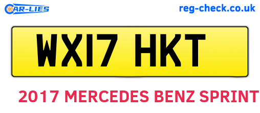 WX17HKT are the vehicle registration plates.