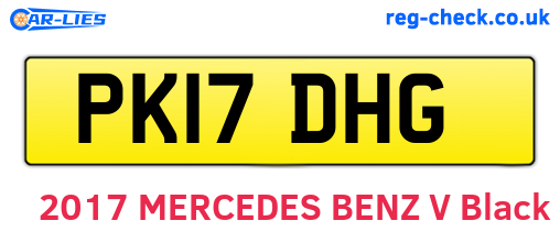 PK17DHG are the vehicle registration plates.