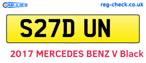 S27DUN are the vehicle registration plates.
