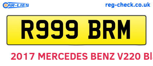 R999BRM are the vehicle registration plates.