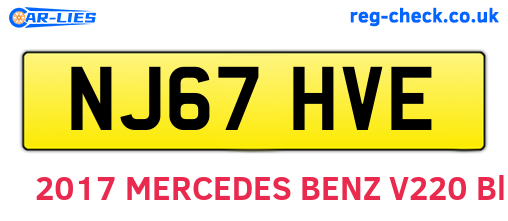 NJ67HVE are the vehicle registration plates.