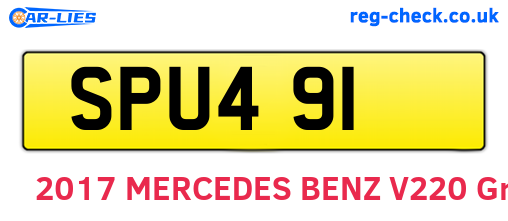 SPU491 are the vehicle registration plates.