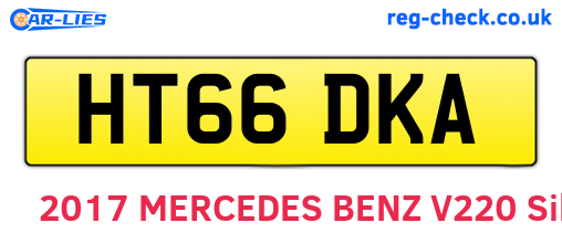 HT66DKA are the vehicle registration plates.