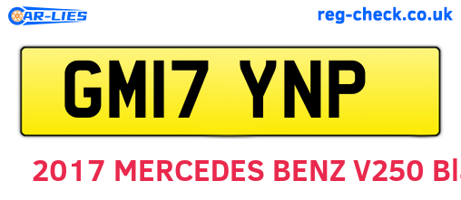 GM17YNP are the vehicle registration plates.