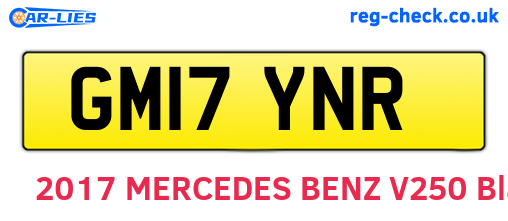 GM17YNR are the vehicle registration plates.