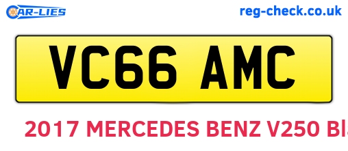 VC66AMC are the vehicle registration plates.