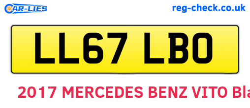 LL67LBO are the vehicle registration plates.