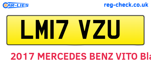 LM17VZU are the vehicle registration plates.